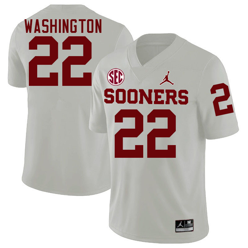 Oklahoma Sooners #22 Trynae Washington College Football Jersey Stitched-White